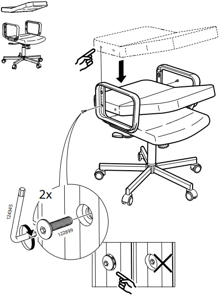 IKEA AA-2261288-2-101 RENBERGET Swivel Chair Bomstad Black C3