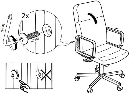 IKEA AA-2261288-2-101 RENBERGET Swivel Chair Bomstad Black C4