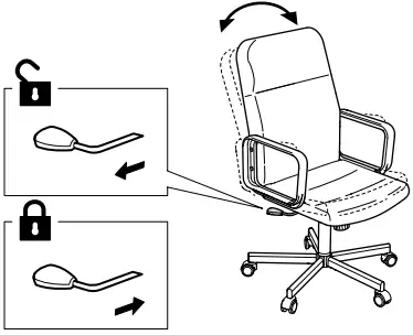 IKEA AA-2261288-2-101 RENBERGET Swivel Chair Bomstad Black C7
