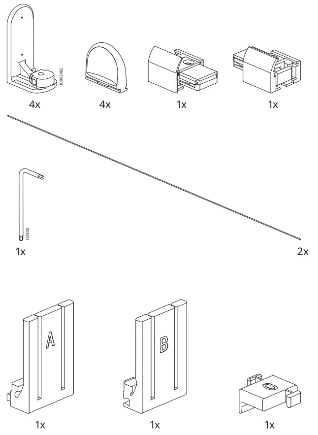 IKEA HORNVALLMO Block Out Pleated Blind White Top Down - Figure 1