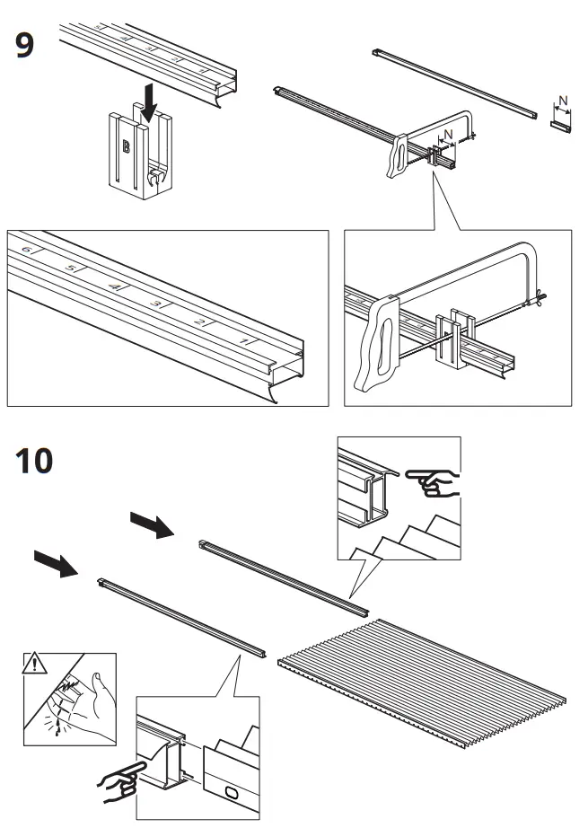 IKEA HORNVALLMO Block Out Pleated Blind White Top Down - Figure 10