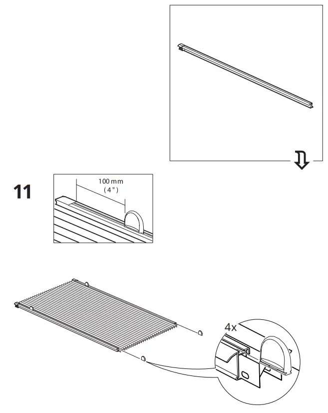 IKEA HORNVALLMO Block Out Pleated Blind White Top Down - Figure 11