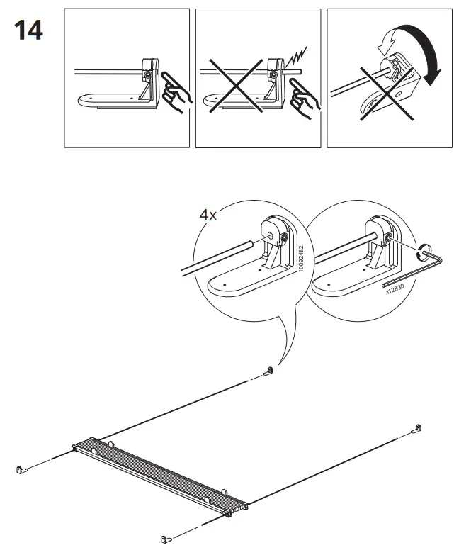IKEA HORNVALLMO Block Out Pleated Blind White Top Down - Figure 14