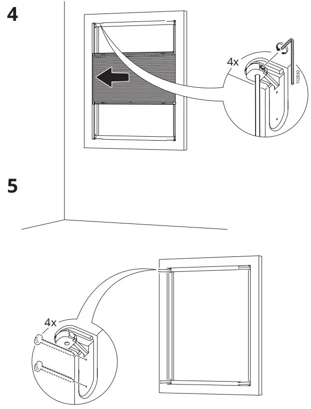 IKEA HORNVALLMO Block Out Pleated Blind White Top Down - Figure 19