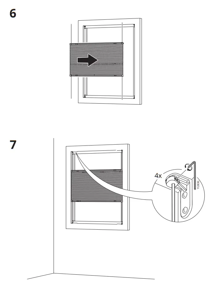 IKEA HORNVALLMO Block Out Pleated Blind White Top Down - Figure 20