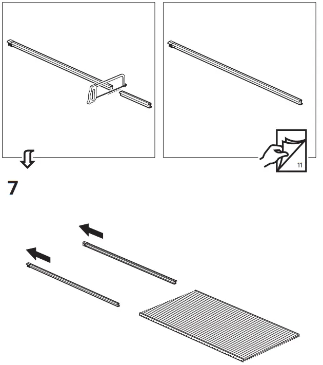 IKEA HORNVALLMO Block Out Pleated Blind White Top Down - Figure 6