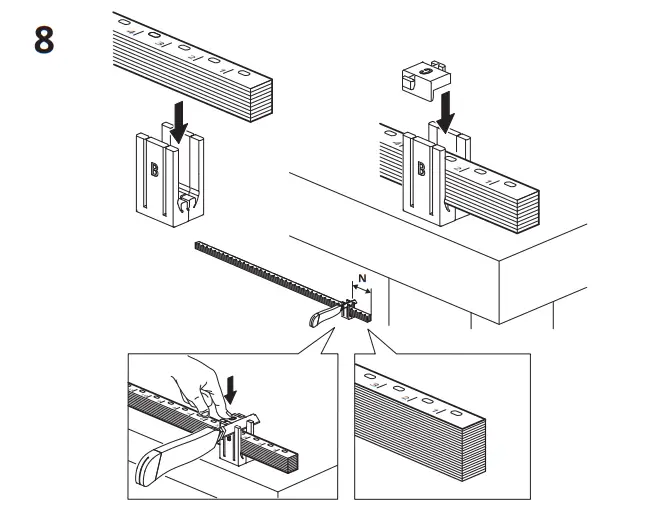 IKEA HORNVALLMO Block Out Pleated Blind White Top Down - Figure 7