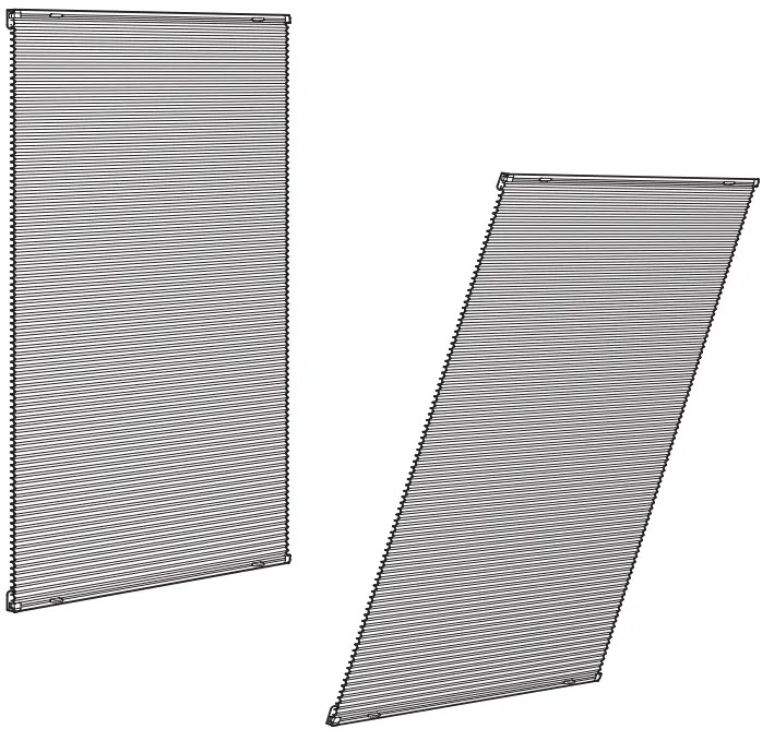 IKEA HORNVALLMO Block Out Pleated Blind White Top Down