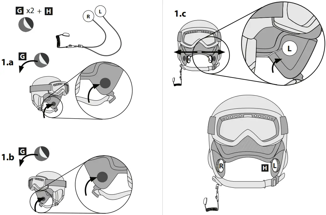 cardo Packtalk Outdoor Ultimate Outdoor Sports Communicator - Inner Padding