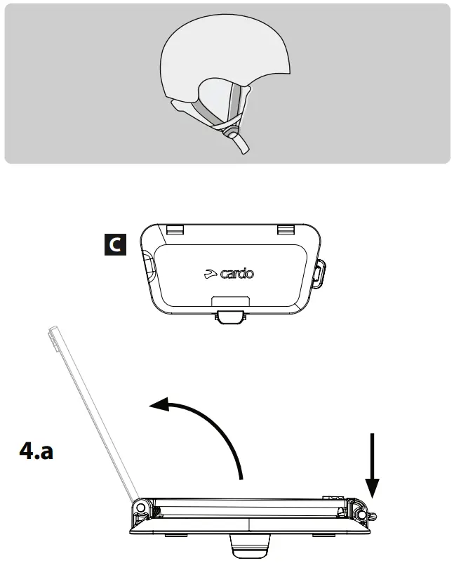 cardo Packtalk Outdoor Ultimate Outdoor Sports Communicator - MOUNT THE CRADLE