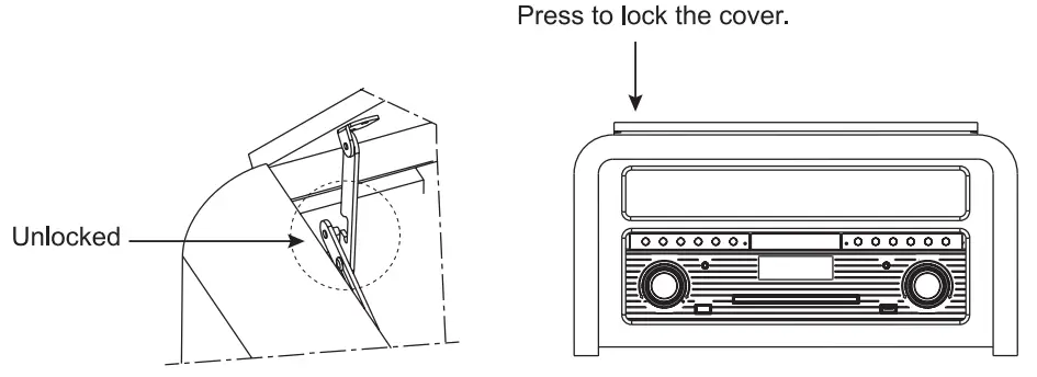 muse MT-115 W Turntable Micro System - support bracket