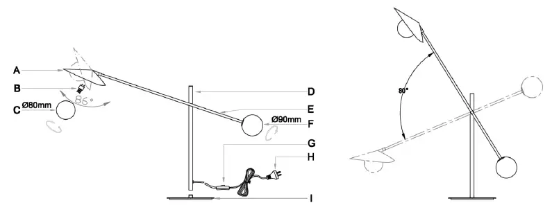 Lucci 269800 Quill 2 Light Table Lamp fig-1