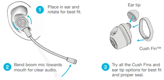 JLAB Work Buds In Ear Headset-FIG5