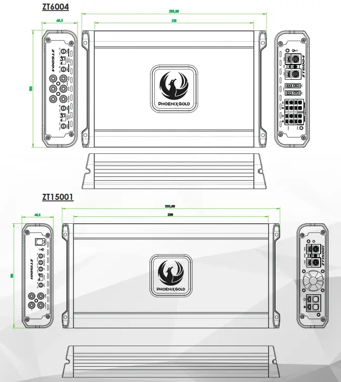 PHOENIX GOLD ZT6004 ZT Powerful 24volt Class D Amplifiers - Amplifiers 3