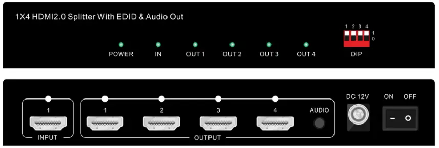 HDTV-SUPPLY-HDTV4K601x4HDMI-4K-60-Hz-1x4-HDMI-Splitter-with-EDID-Scaling-and-Audio-product