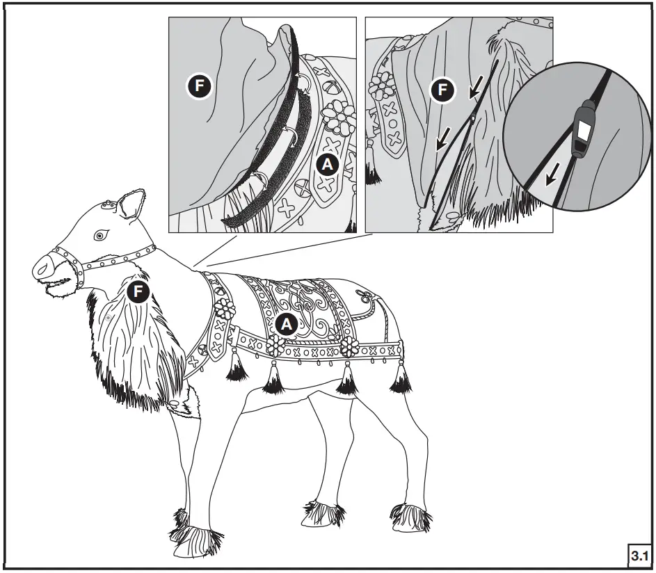 HOME ACCENTS Holiday 22SV23175 Animated Reindeer Christmas Decoration - inserted into holes 2