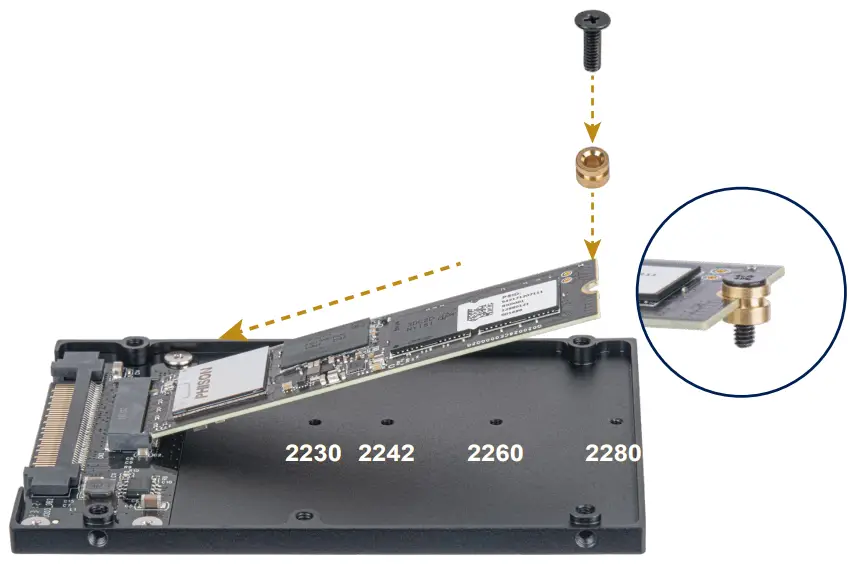 SILVERSTONE MUA01 M.2 NVMe SSD to U.2 SSD Adapter - Installation