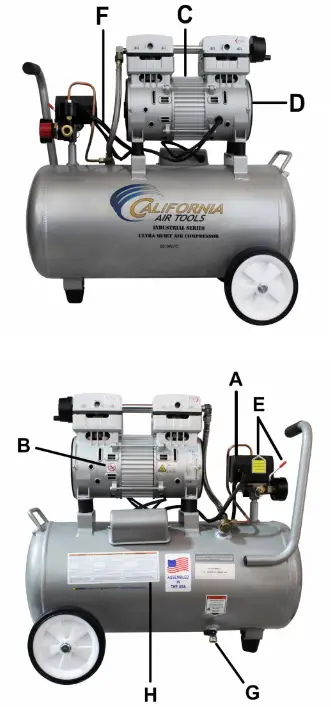 CALIFORNIA AIR TOOLS 8010ALFC Ultra Quiet and Oil Free Air Compressor - fig 9