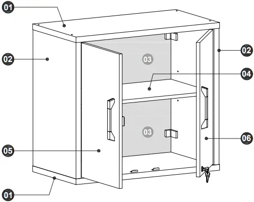 MANHATTAN COMFORT 251BMC6 Eiffel 28.35 Floating Cabinet A3