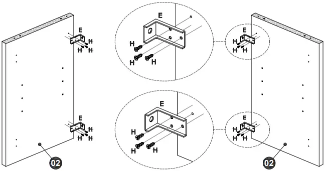MANHATTAN COMFORT 251BMC6 Eiffel 28.35 Floating Cabinet D1