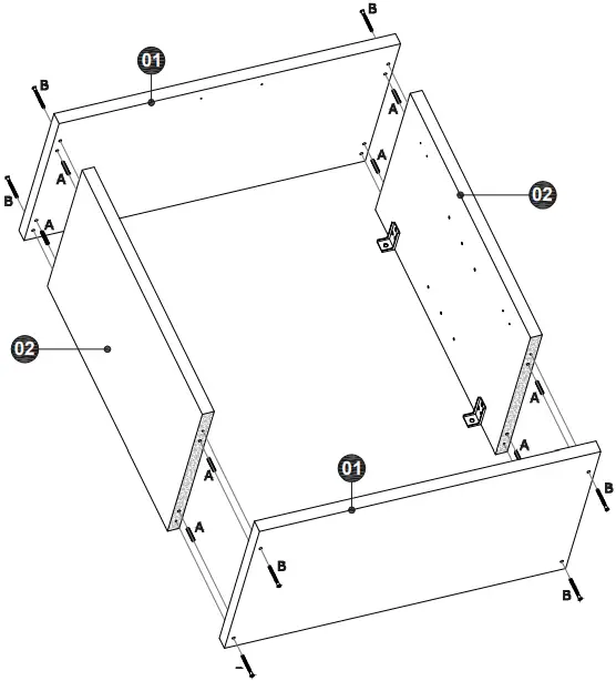 MANHATTAN COMFORT 251BMC6 Eiffel 28.35 Floating Cabinet D2