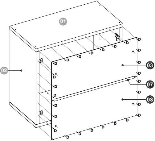 MANHATTAN COMFORT 251BMC6 Eiffel 28.35 Floating Cabinet D3