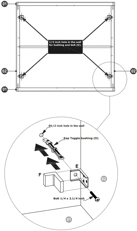 MANHATTAN COMFORT 251BMC6 Eiffel 28.35 Floating Cabinet D4