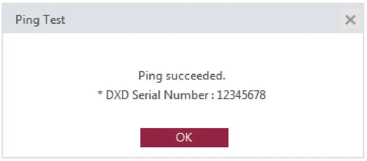 LG 14HQ901G Digital X-Ray Detector - Press the [Ping] button. If connected successfully, the following pop-up will appear