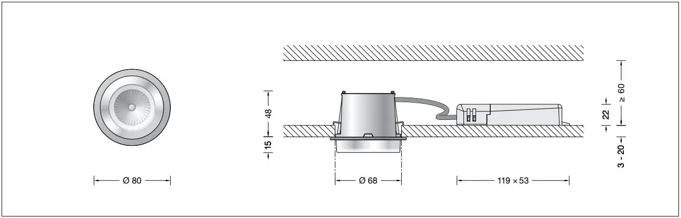 BEGA-50-711.2-Recessed-Ceiling-Luminaire-for-Indoor-Use-FIG-1