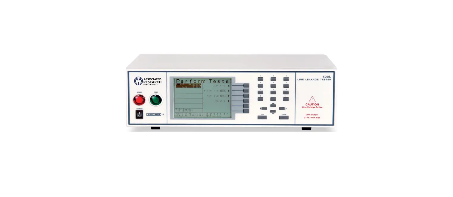 Associated Research 620l Electrical Safety Tester User Guide