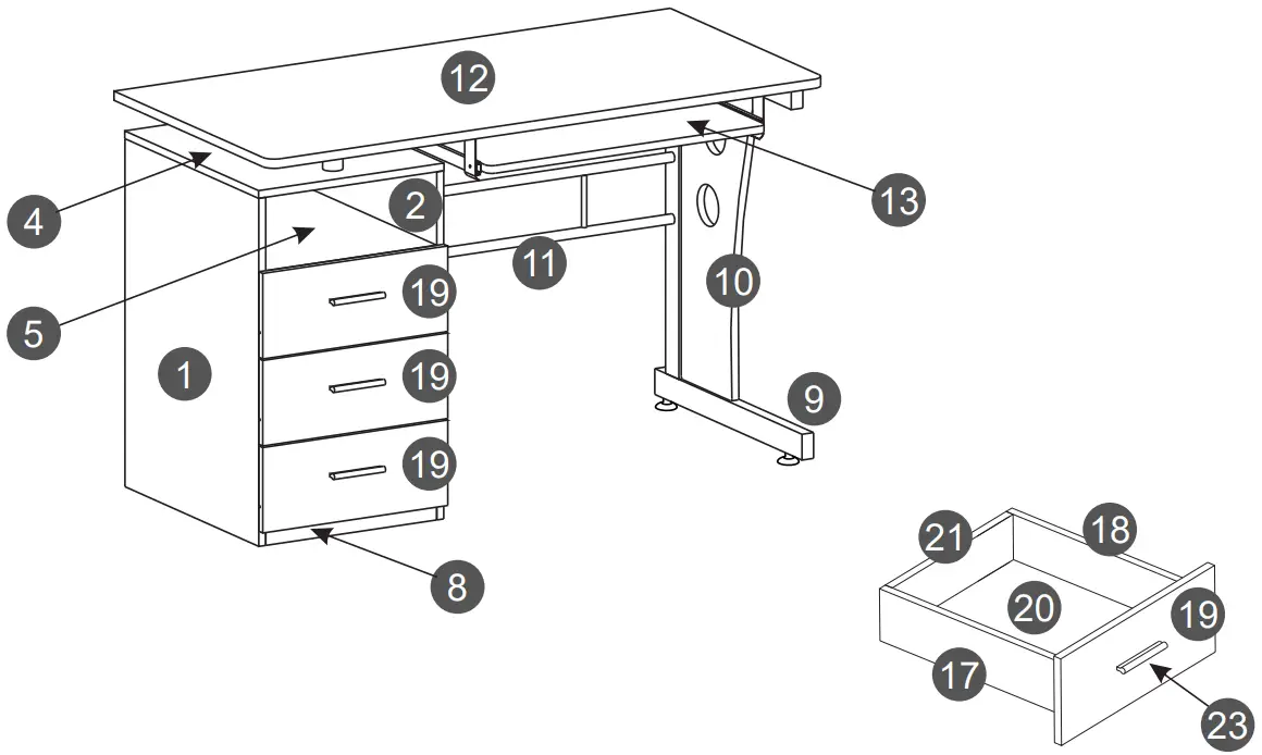 Main Parts Layout (For Reference):