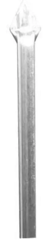 NIDO GROUP 20-008-050 Square Galvanized Steel Fence Picket with Spear Point