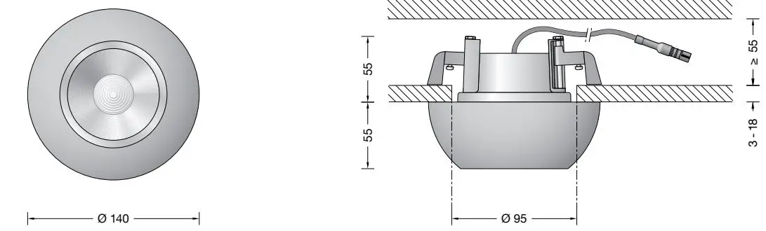 BEGA-A50 904-1-Recessed-Ceiling-Downlight-FIG-1