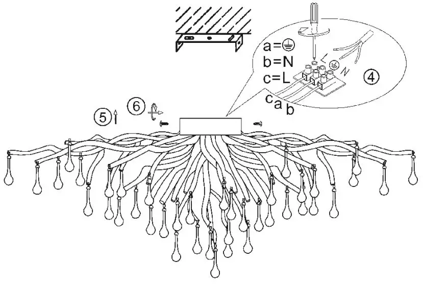 Paul-Neuhaus-835206-Antique-Brass-Glass-Hanging-Ceiling-Lamp-fig-5