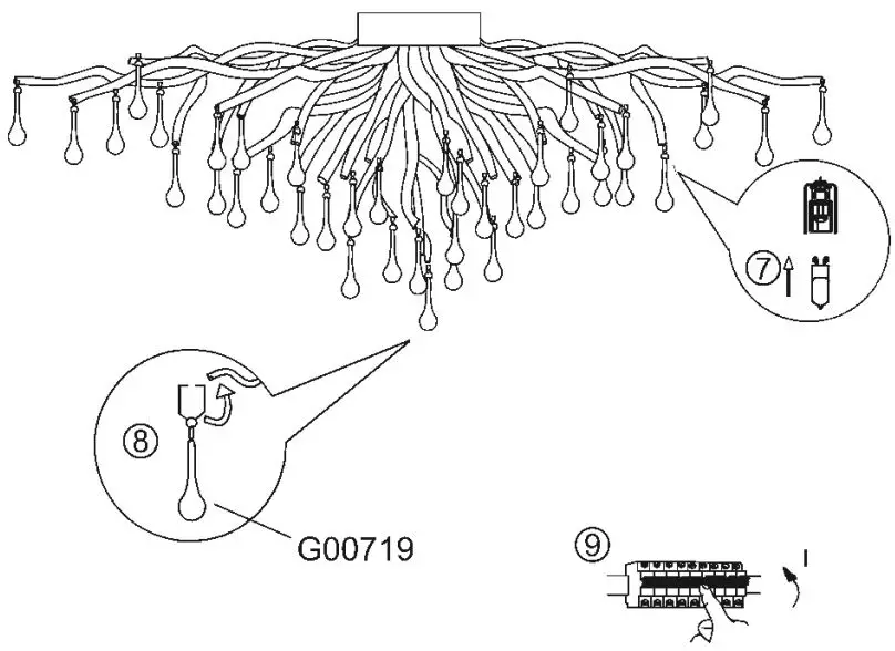 Paul-Neuhaus-835206-Antique-Brass-Glass-Hanging-Ceiling-Lamp-fig-6