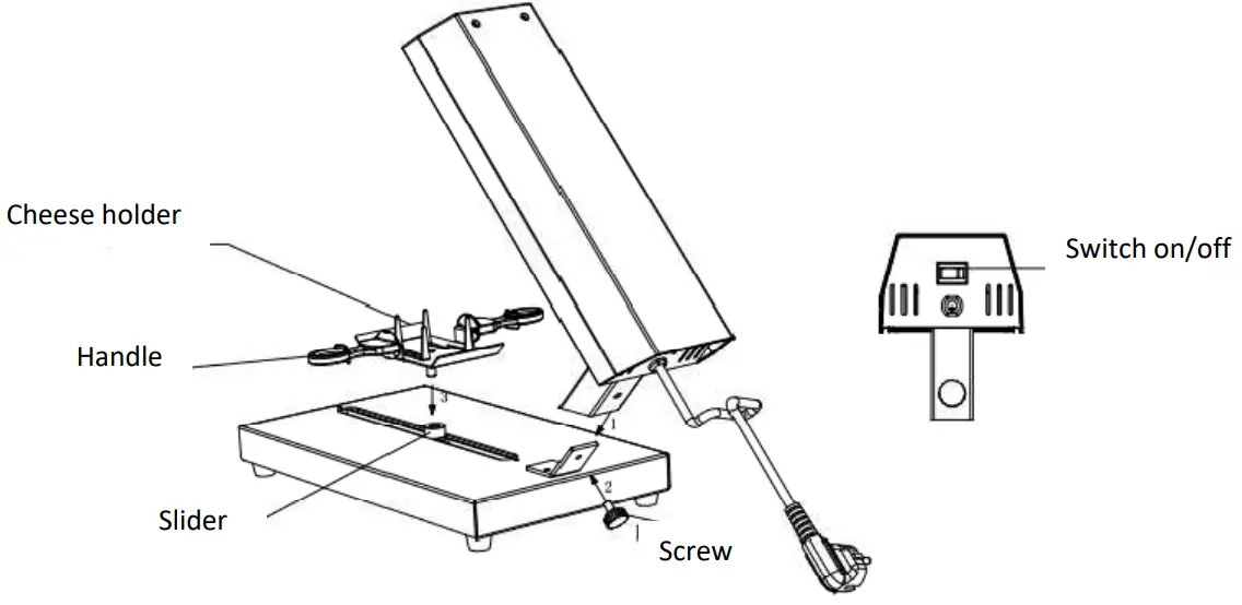 Livoo DOC231 Traditional Raclette Grill Melter - DESCRIPTION