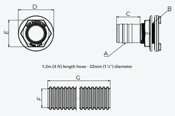 RAIN HARVESTING DDHK01 Downpipe Diverter Hose Kit - Fig2