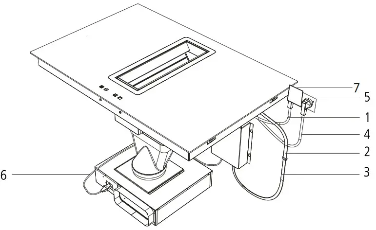Caple DD780BK Downdraft Induction Hob - Electrical Connection 3