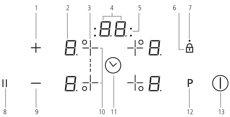 Caple DD780BK Downdraft Induction Hob - Hob Controls 1