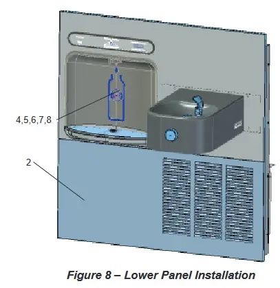 Halsey Taylor HTHB-HRF RF Retro Fit Hydroboost Bottle Filling Station - Panel