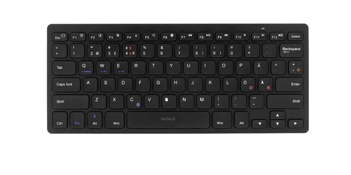Deltaco Tb-631 Wireless Mini Keyboard With Muted Keys User Manual