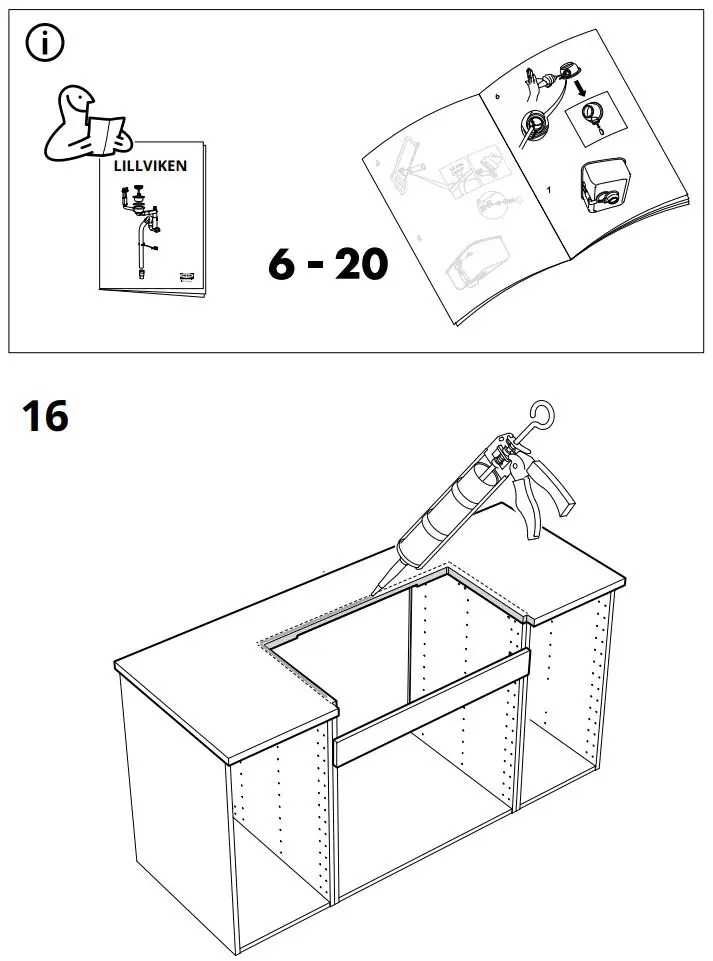 IKEA HAVSEN Apron Front Double Bowl Sink Instruction Manual - How to use 17