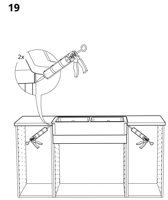 IKEA HAVSEN Apron Front Double Bowl Sink Instruction Manual - How to use 19