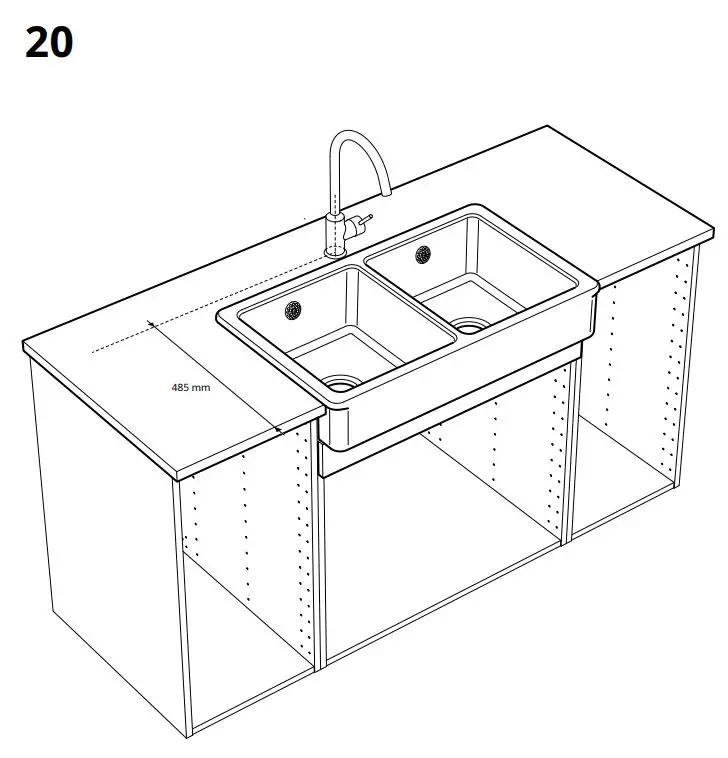 IKEA HAVSEN Apron Front Double Bowl Sink Instruction Manual - How to use 20