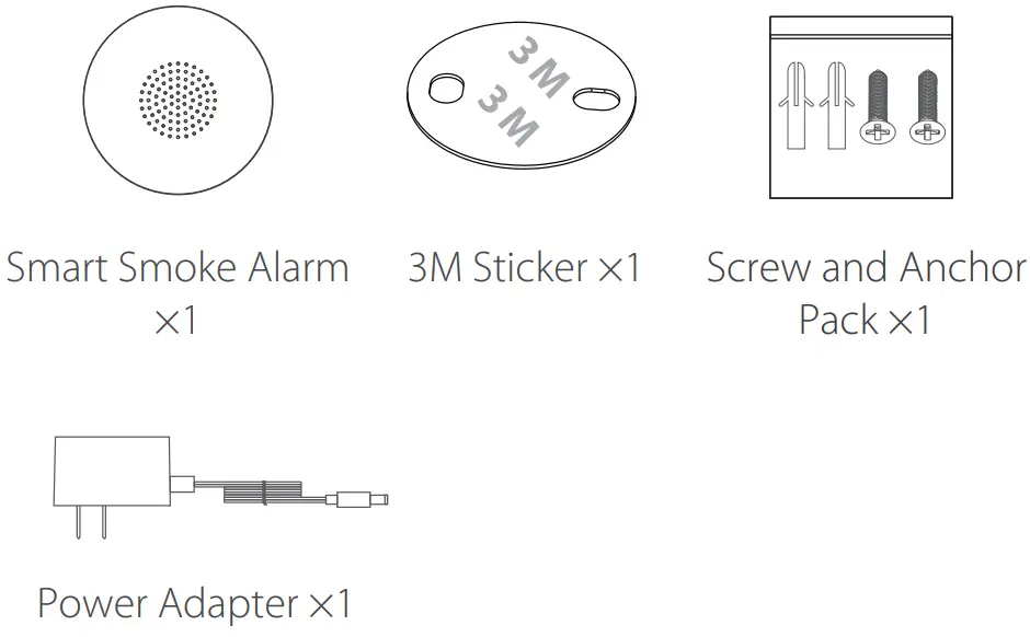 IMOU ZS2 Smart Smoke Alarm - Package Contents