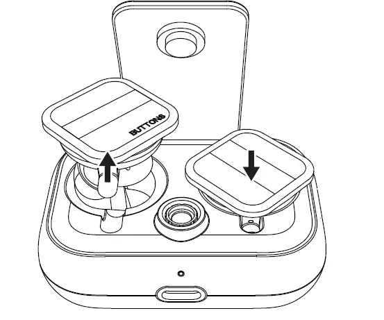 BUTTONS-POPBTN10-Wireless-Earphones-with-Charging-Case-1
