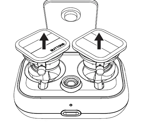 BUTTONS-POPBTN10-Wireless-Earphones-with-Charging-Case-2
