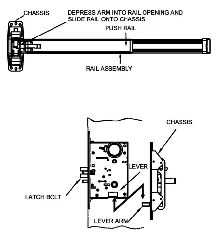 CAL ROYAL N MR7700 Entrance Mortise Lock Rim Exit Device - DOOR