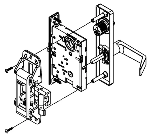 CAL ROYAL N MR7700 Entrance Mortise Lock Rim Exit Device - EXTERIOR TRIMS