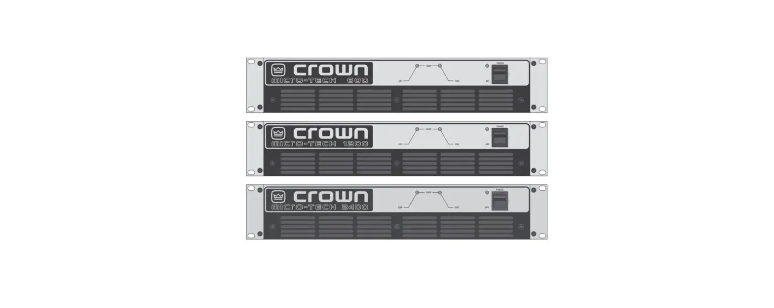 Crown 600 Micro Tech Series Professional Power Amplifiers User Manual